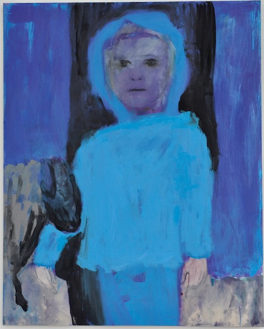 Child with cheep, mixed technique on canvas, 100 x 70 cm, 2015