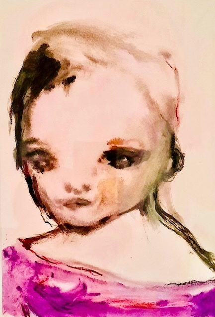 Girl, watercolour 30 x 20 cm, 2000