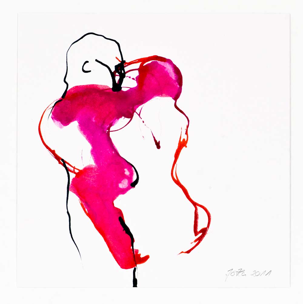 Seduction<br/> ink on paper, 25 x 25 cm, 2011